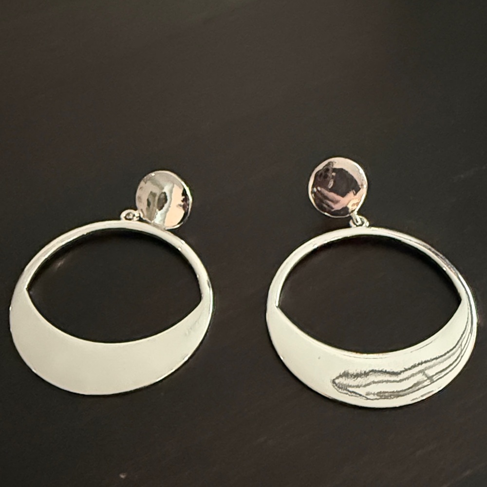 Elegant Silver Hoop Earrings